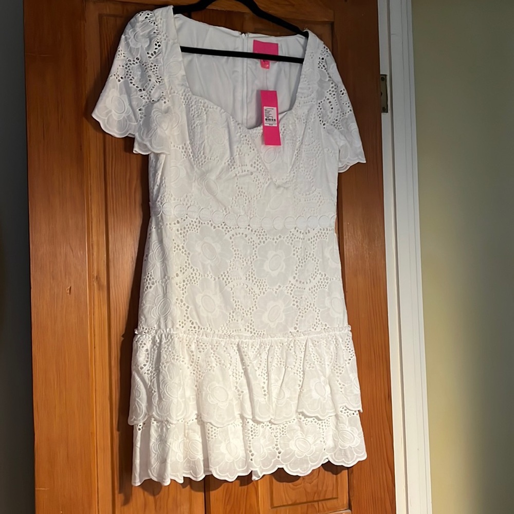 NWT Lily Pulitzer white eyelet dress size 12